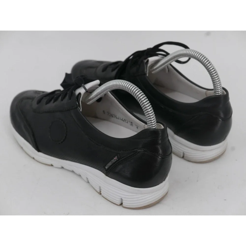 Mephisto Runoff Shoes Black Leather Lace Up Walking Comfort Women's Size 8